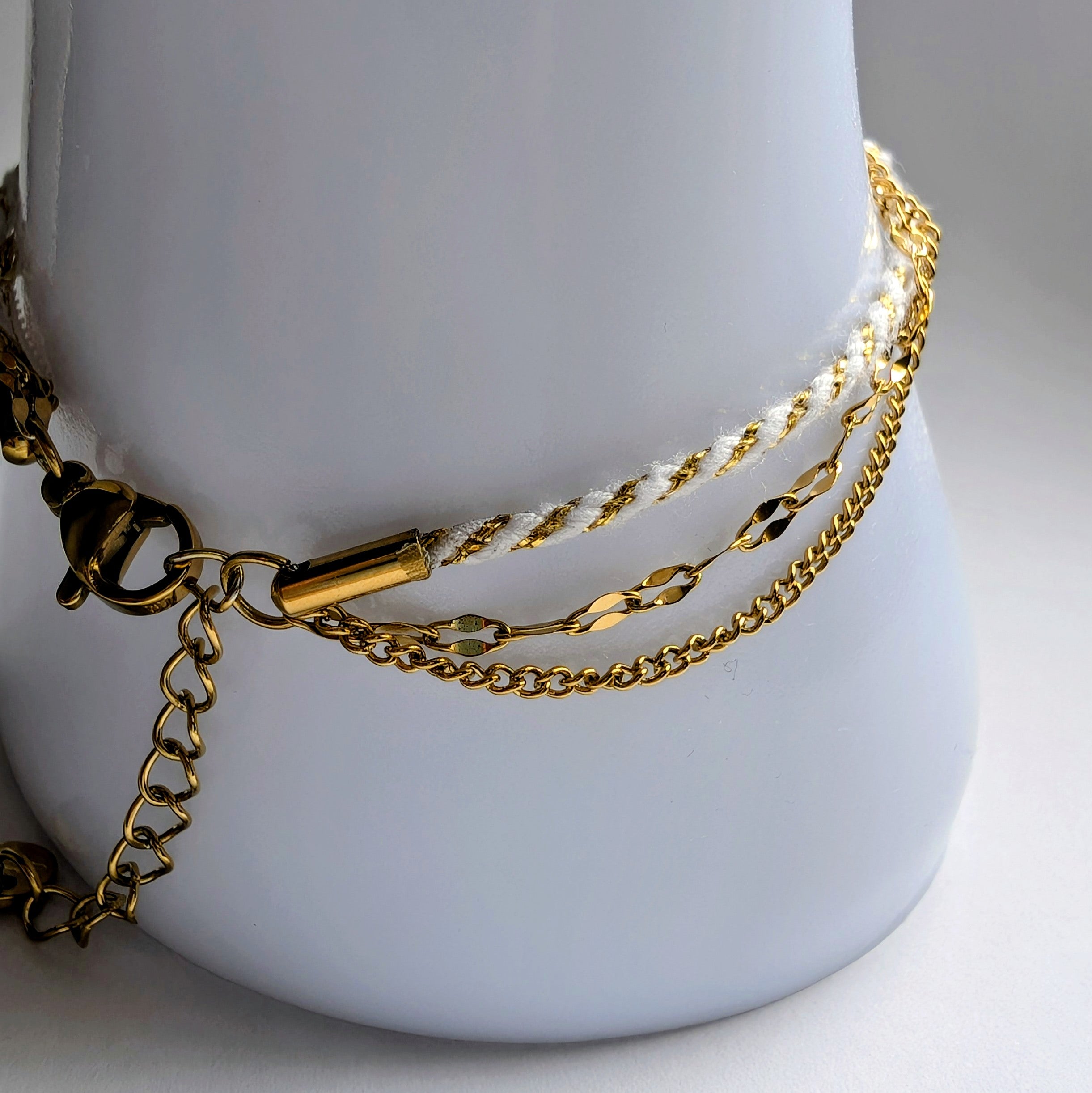 Edelstahl-Armband – Gold, 3-lagig, minimalistisch