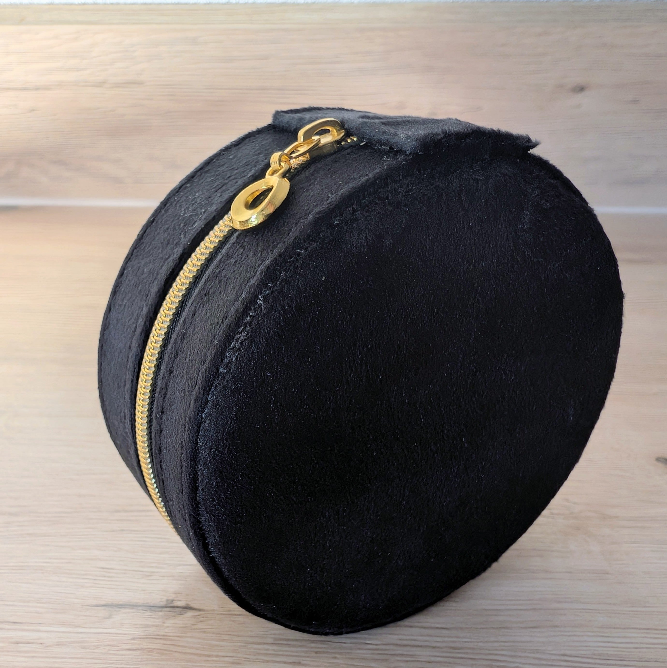 Schmuckcase – rund - schwarz