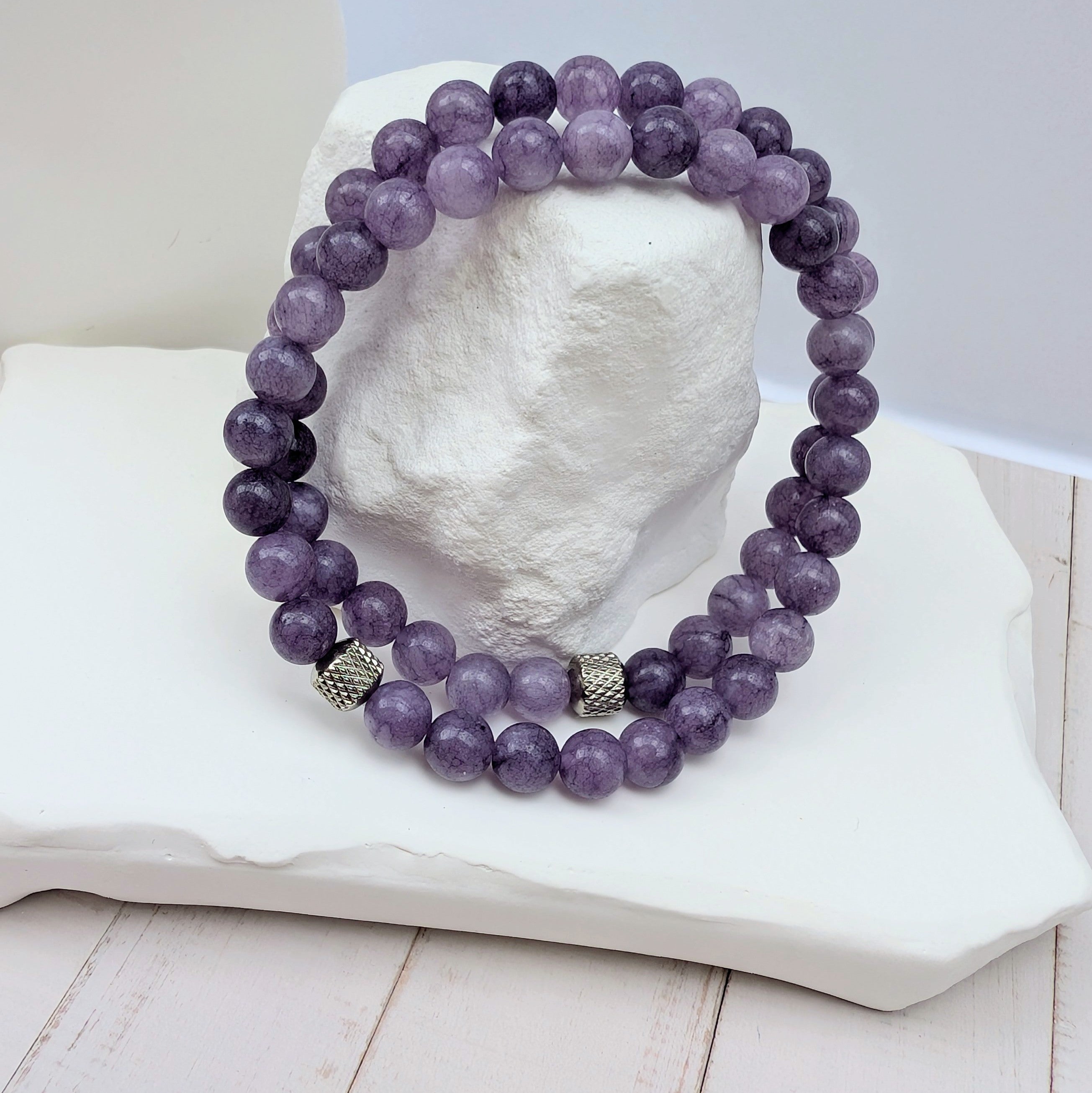 Lavendelhimmel – Natursteinarmband