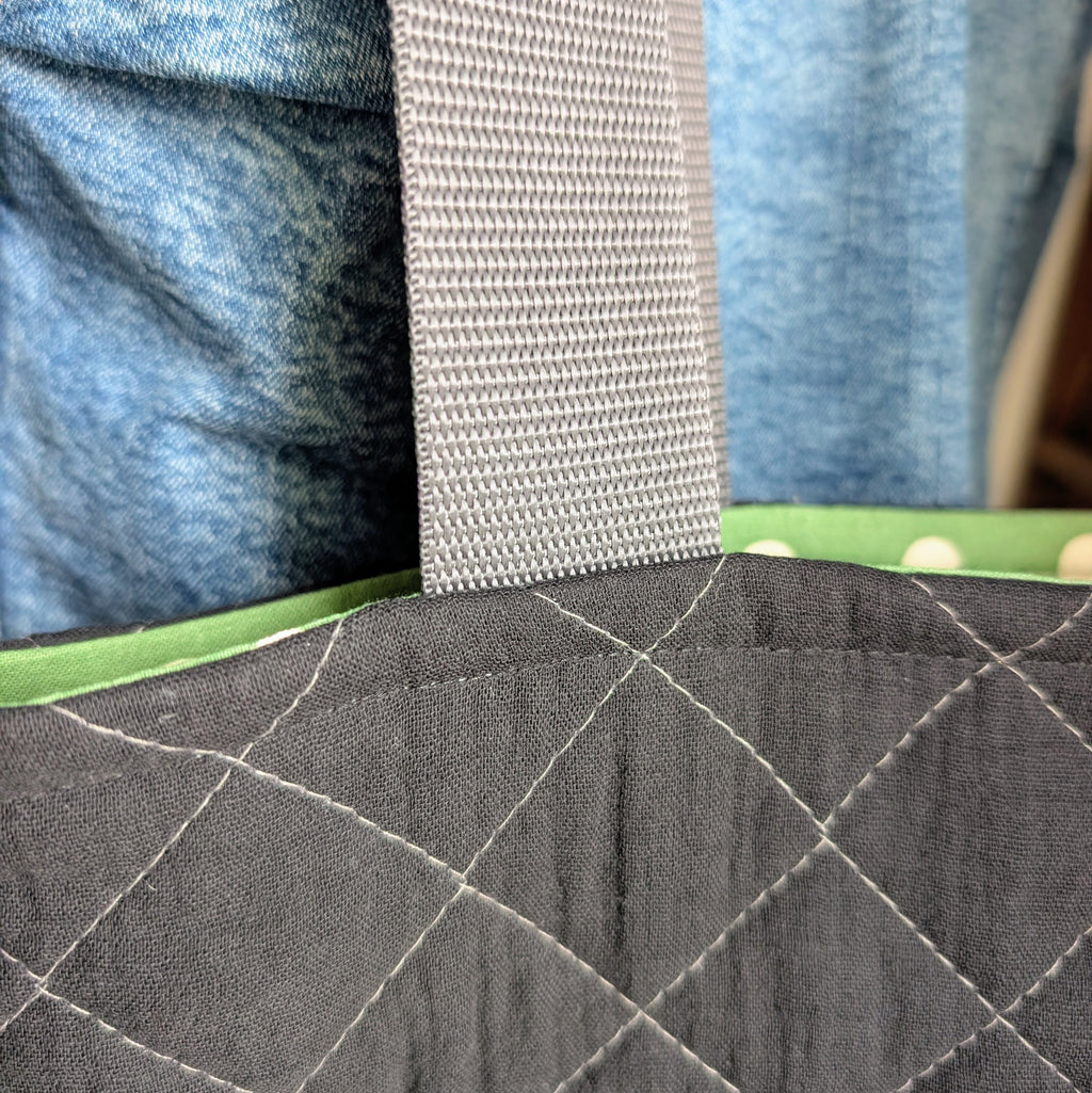 Loft - Shopper– gestepptes Musselin in Schwarz