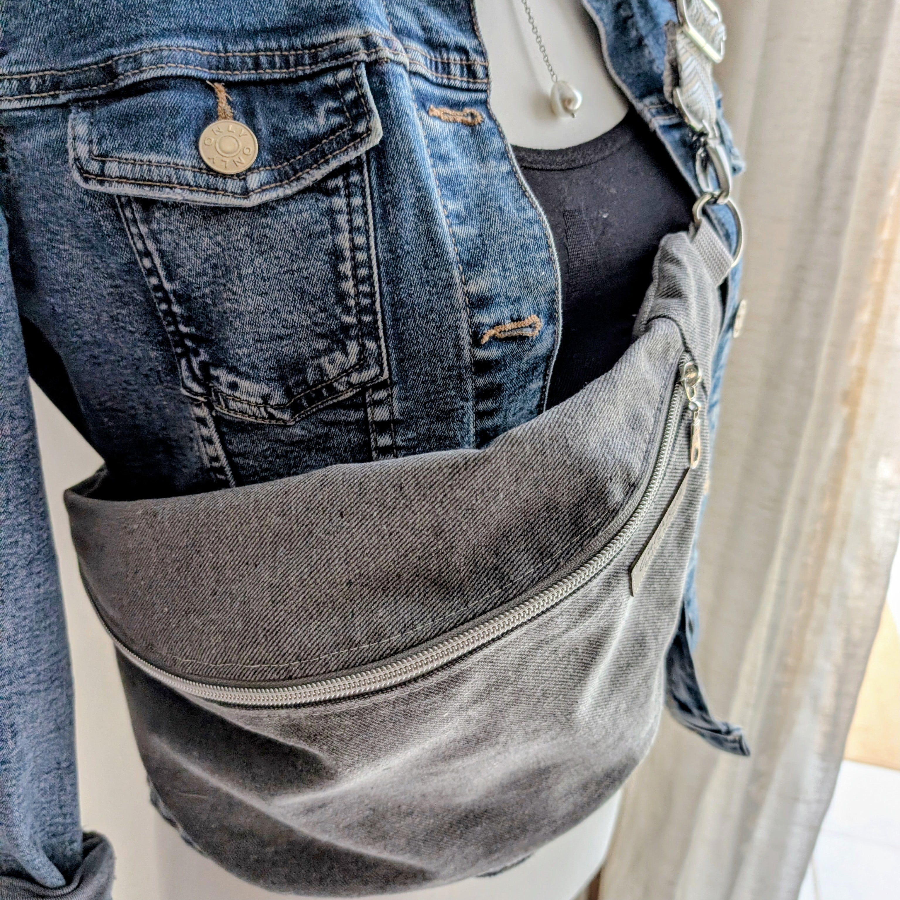 Big Crossbodybag „Grey Denim“