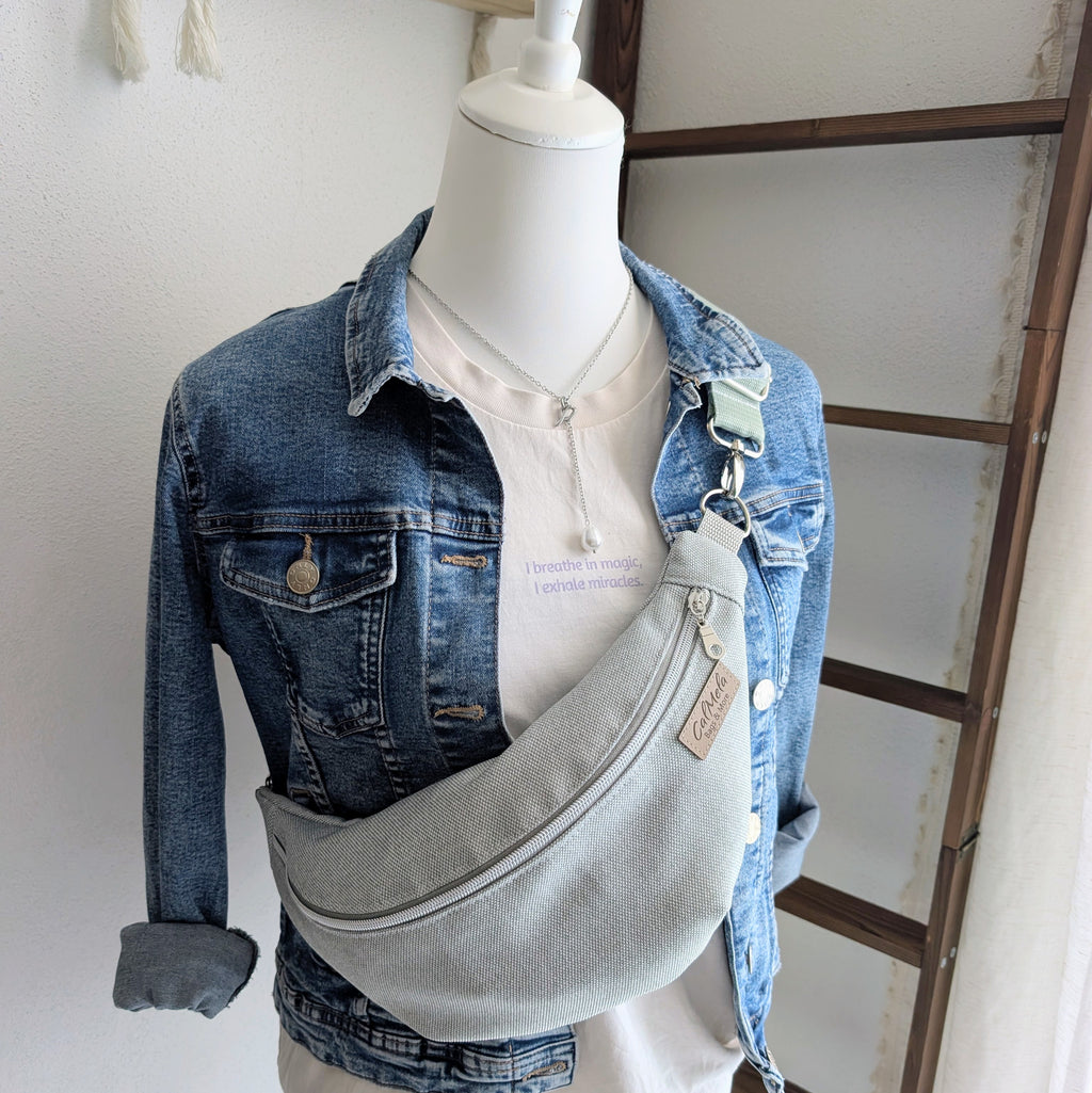 Crossbodybag – Canvas Grau