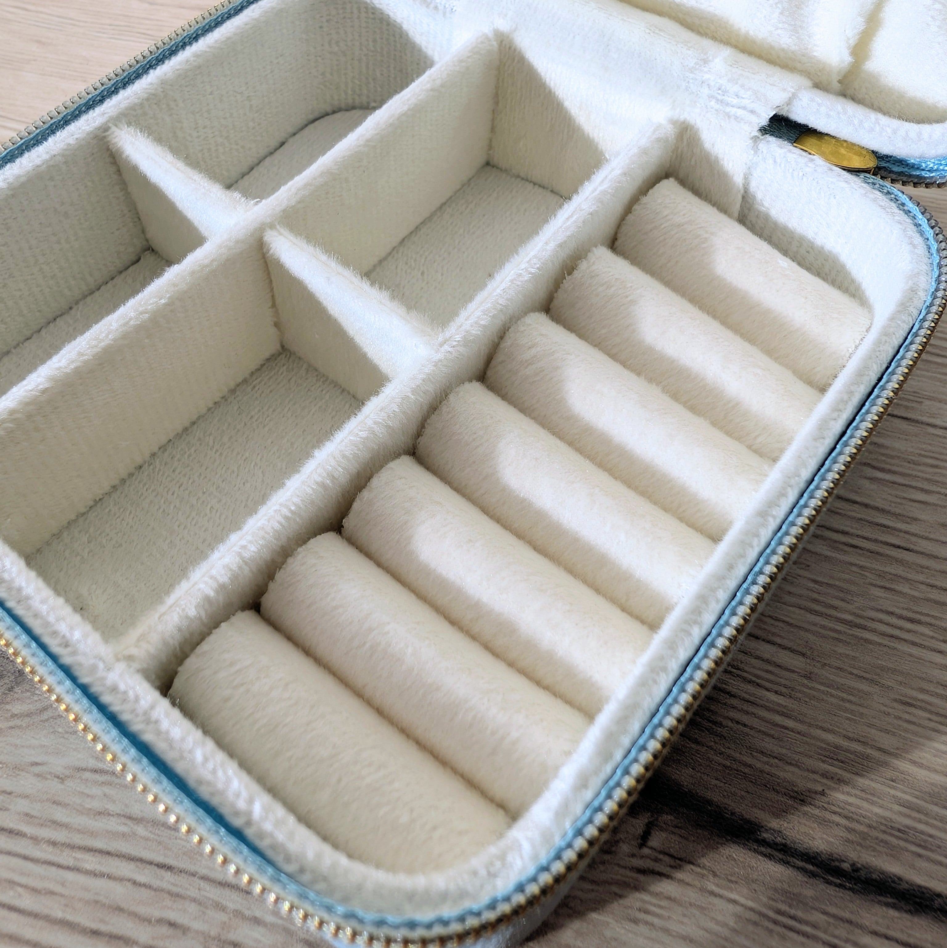 Schmuckcase – quadratisch - Hellblau