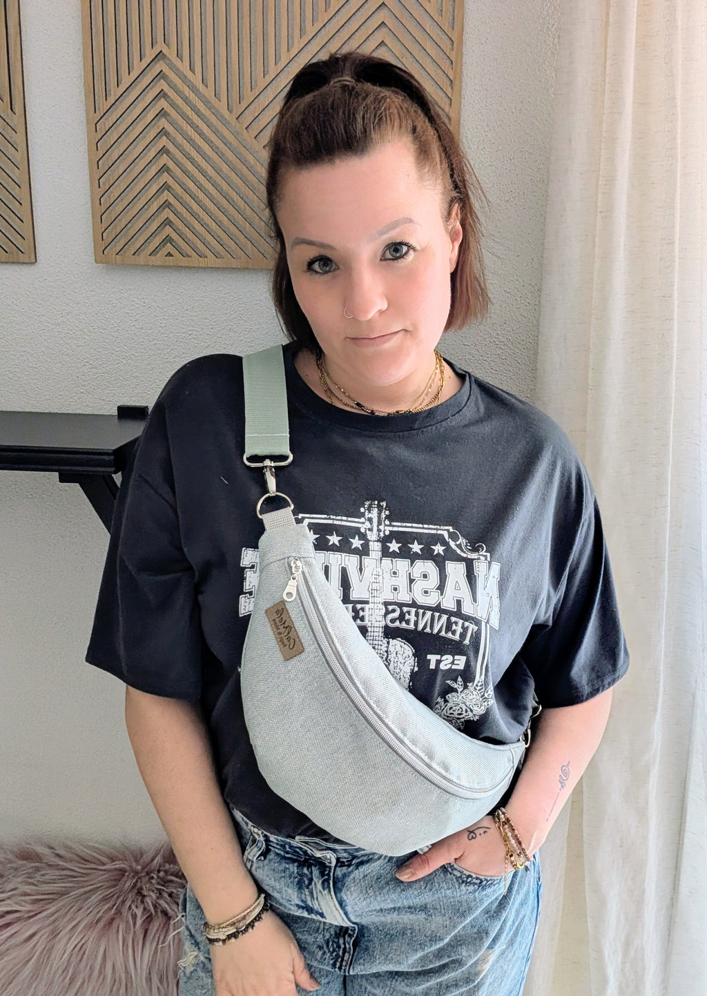 Crossbodybag – Canvas Grau