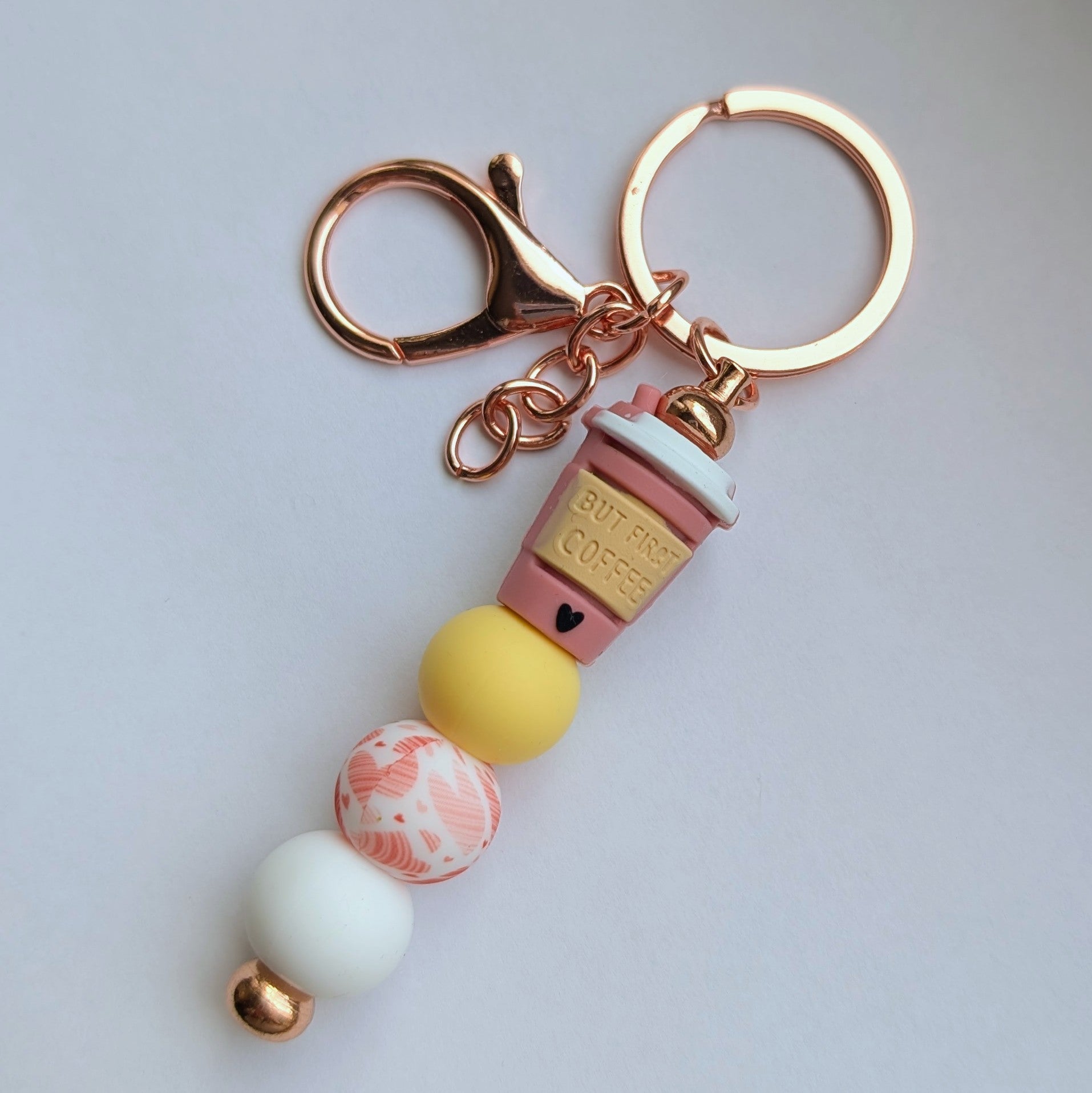 Schlüsselanhänger aus Silikon – modern & alltagstauglich, Rose Coffee