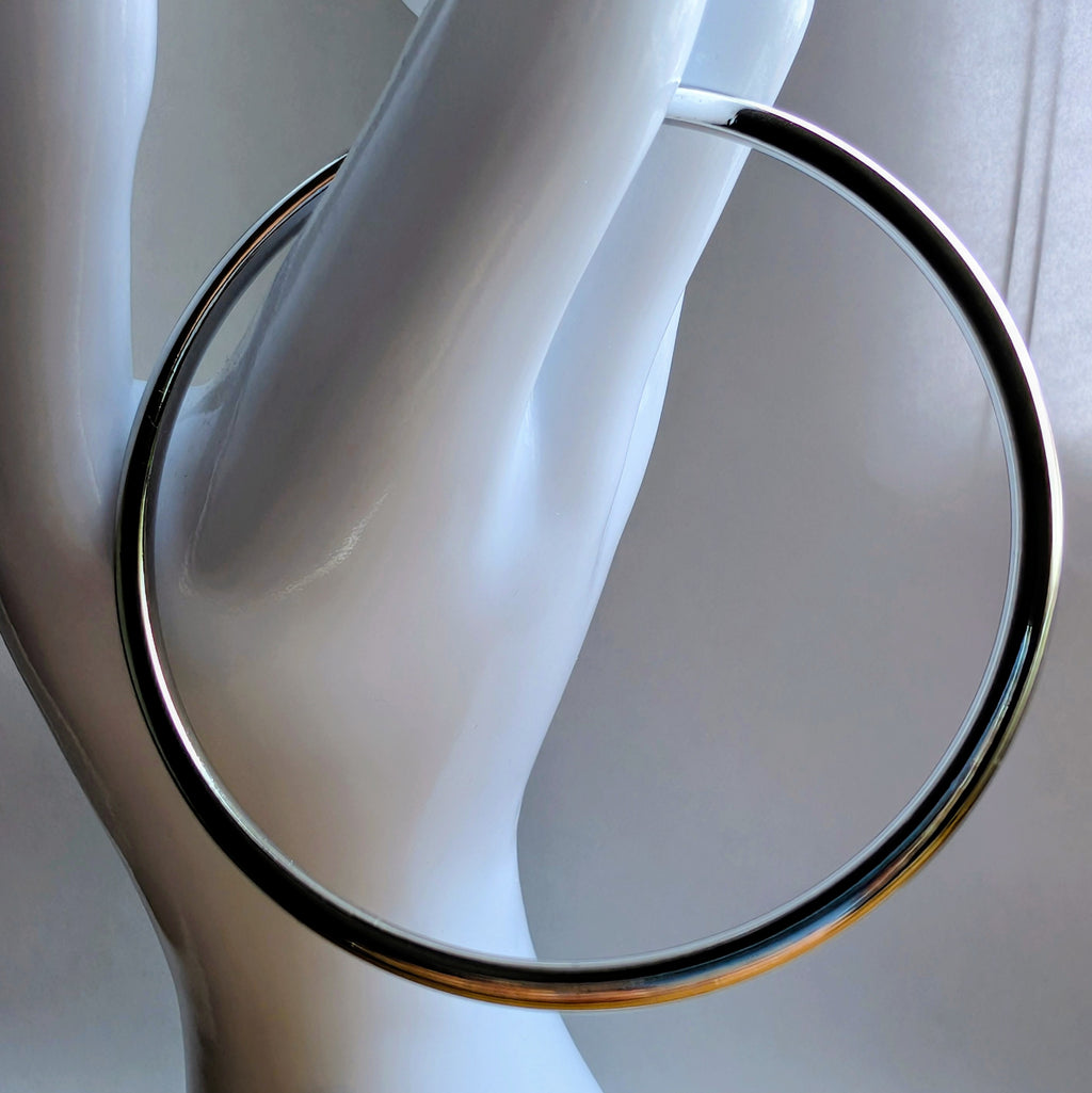 Edelstahl-Armreifen – Silber, minimalistisch