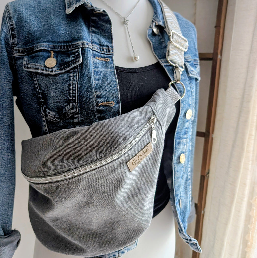 Big Crossbodybag „Grey Denim“