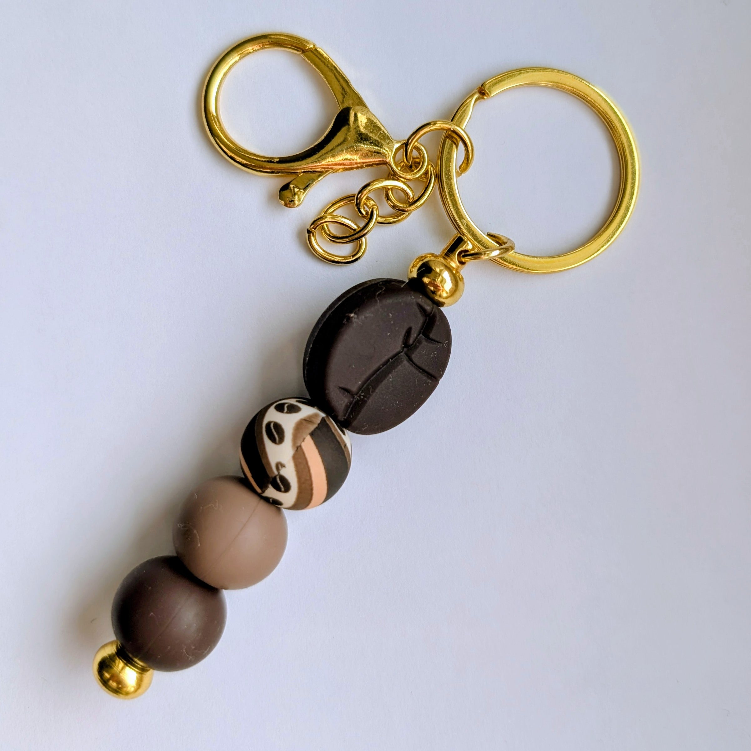 Schlüsselanhänger aus Silikon – modern & alltagstauglich, Coffee