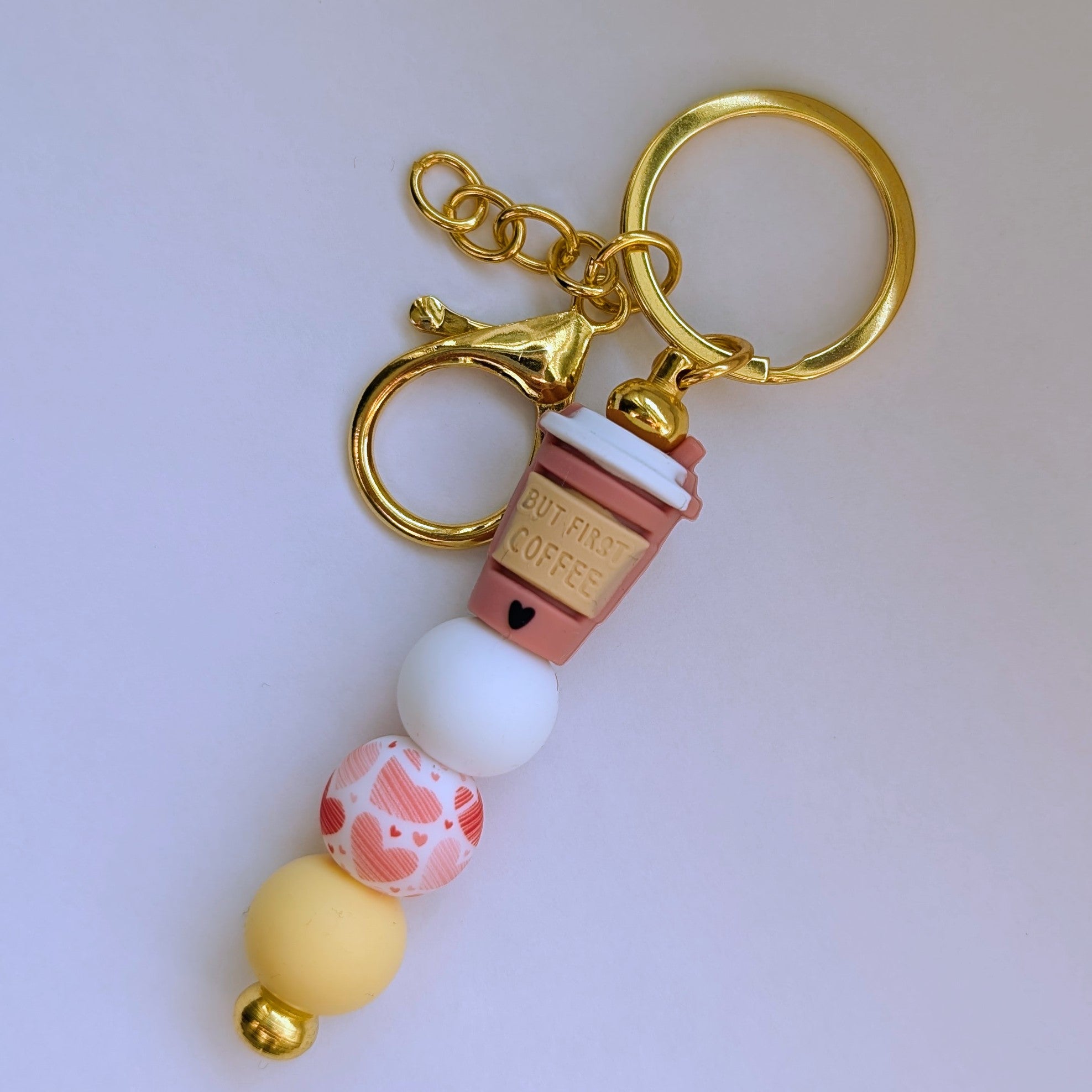 Schlüsselanhänger aus Silikon – modern & alltagstauglich, Pink Coffee