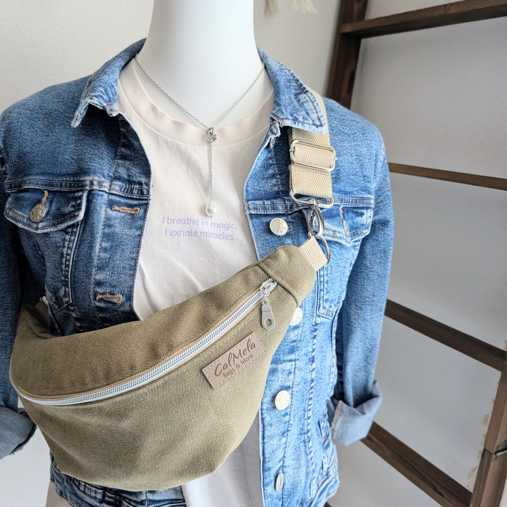 Crossbodybag –  Canvas Taupe