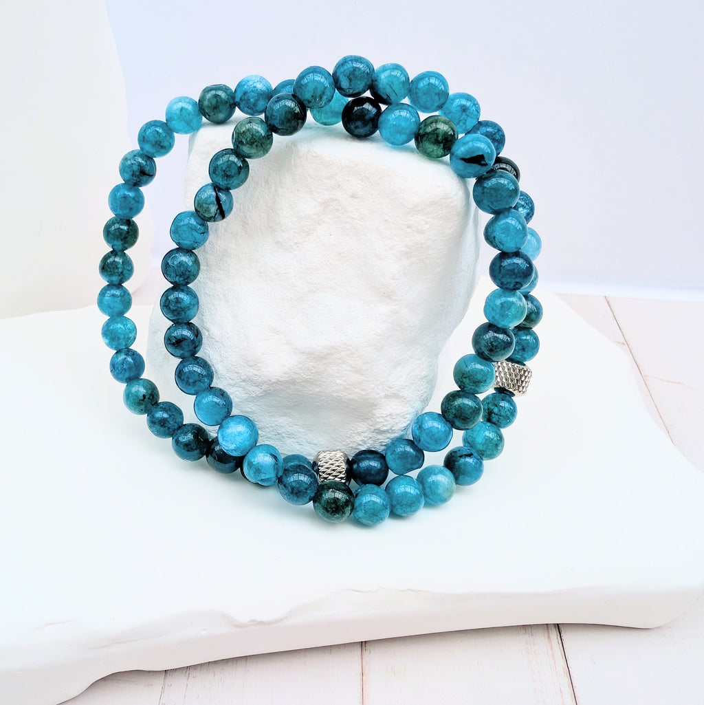 Ozeanherz – Natursteinarmband