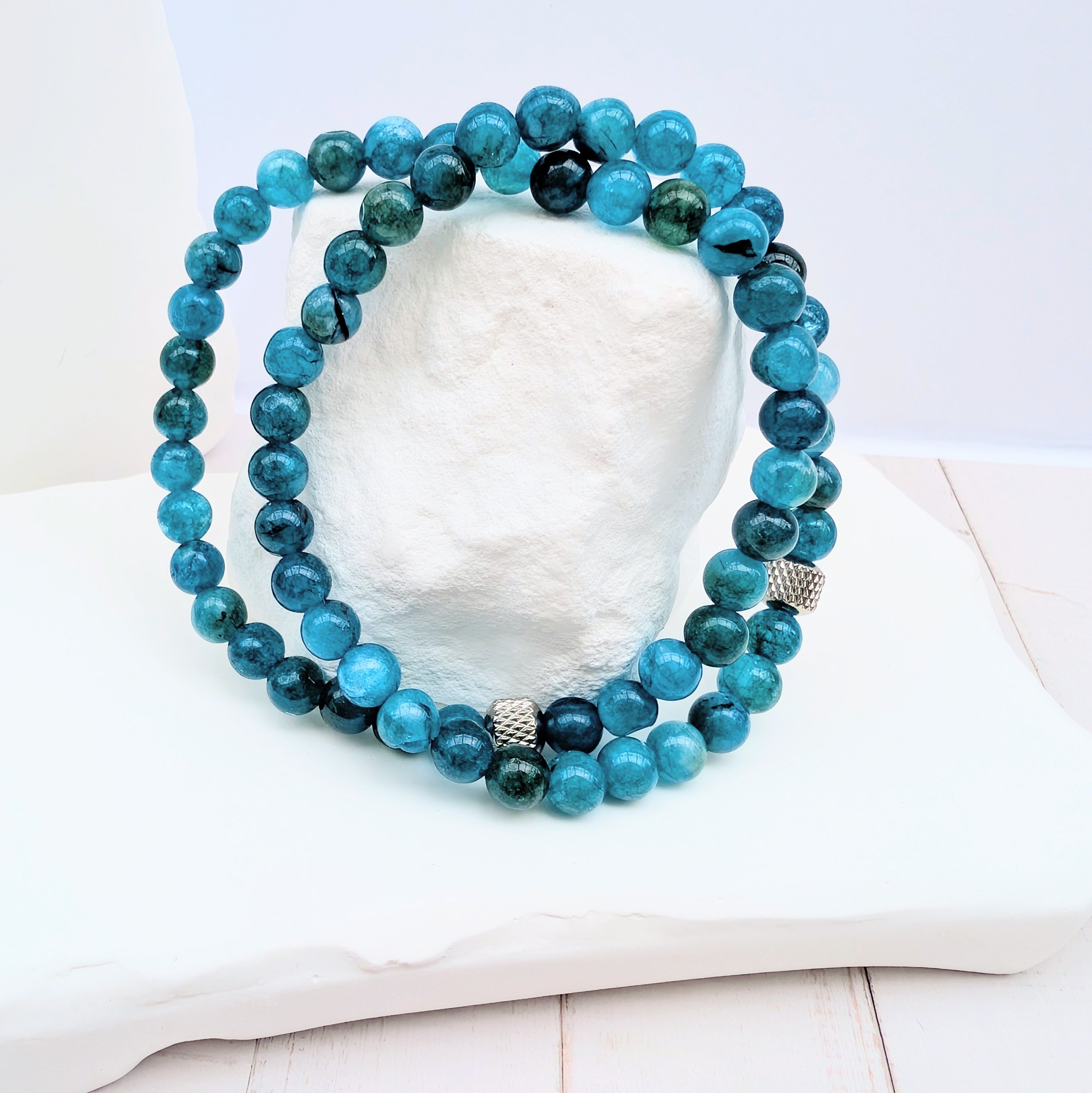 Ozeanherz – Natursteinarmband