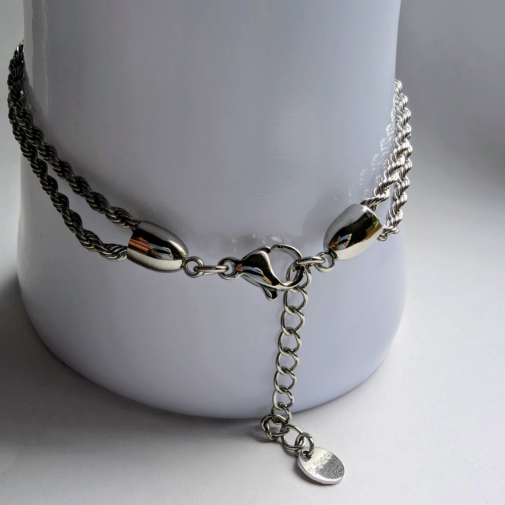 Edelstahl-Armband – Silberfarben, minimalistisches Design