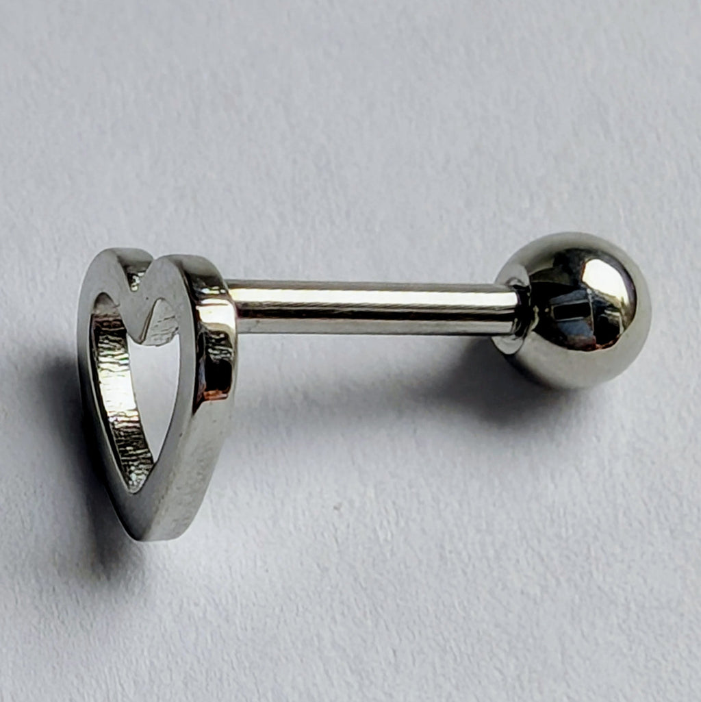 Edelstahl-Ohrpiercing – Silberfarben, minimalistisches Design