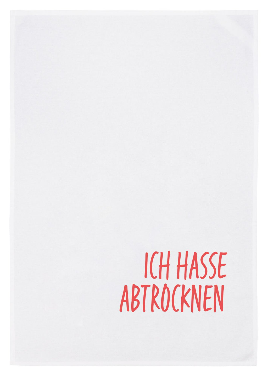 Geschirrtuch weiß – „Ich hasse abtrocknen“