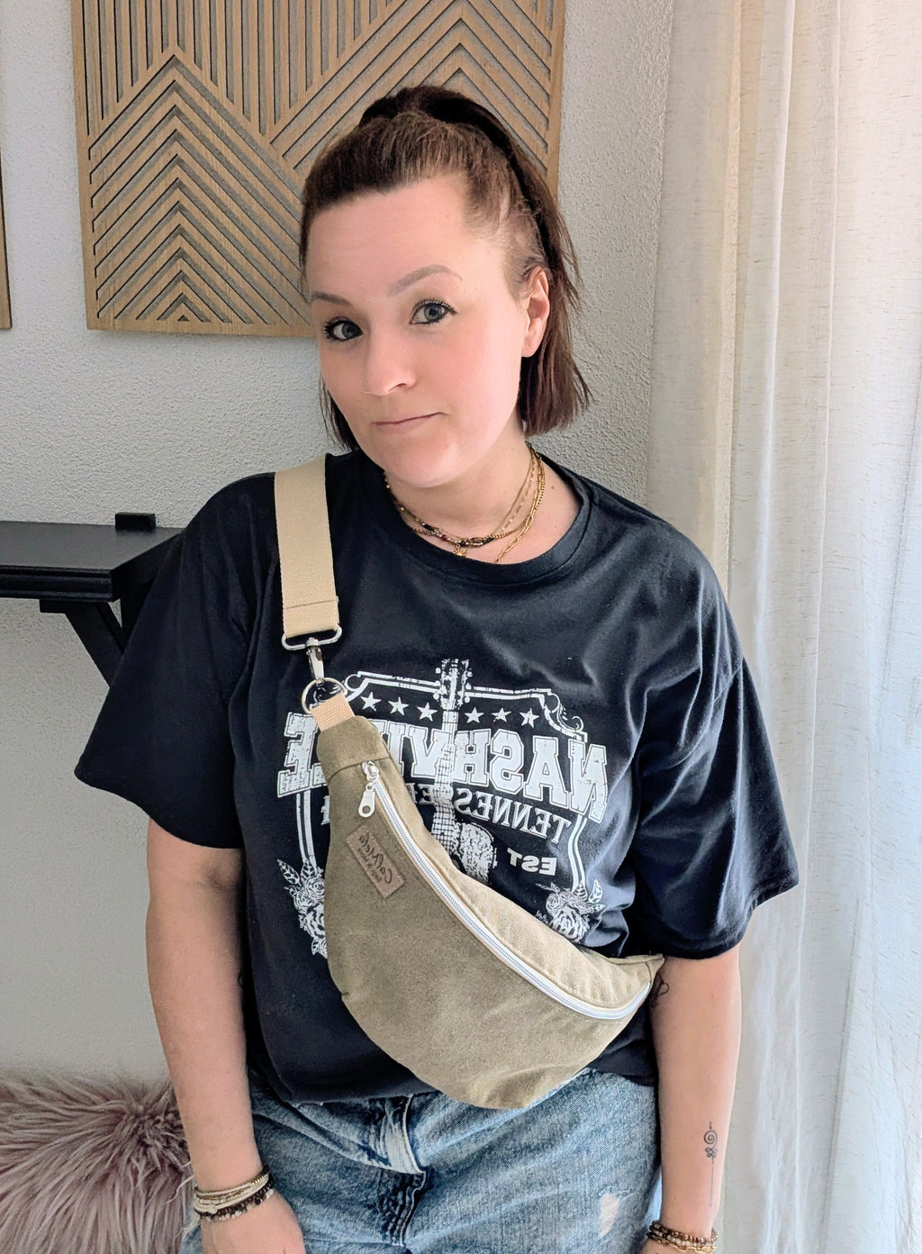 Crossbodybag –  Canvas Taupe