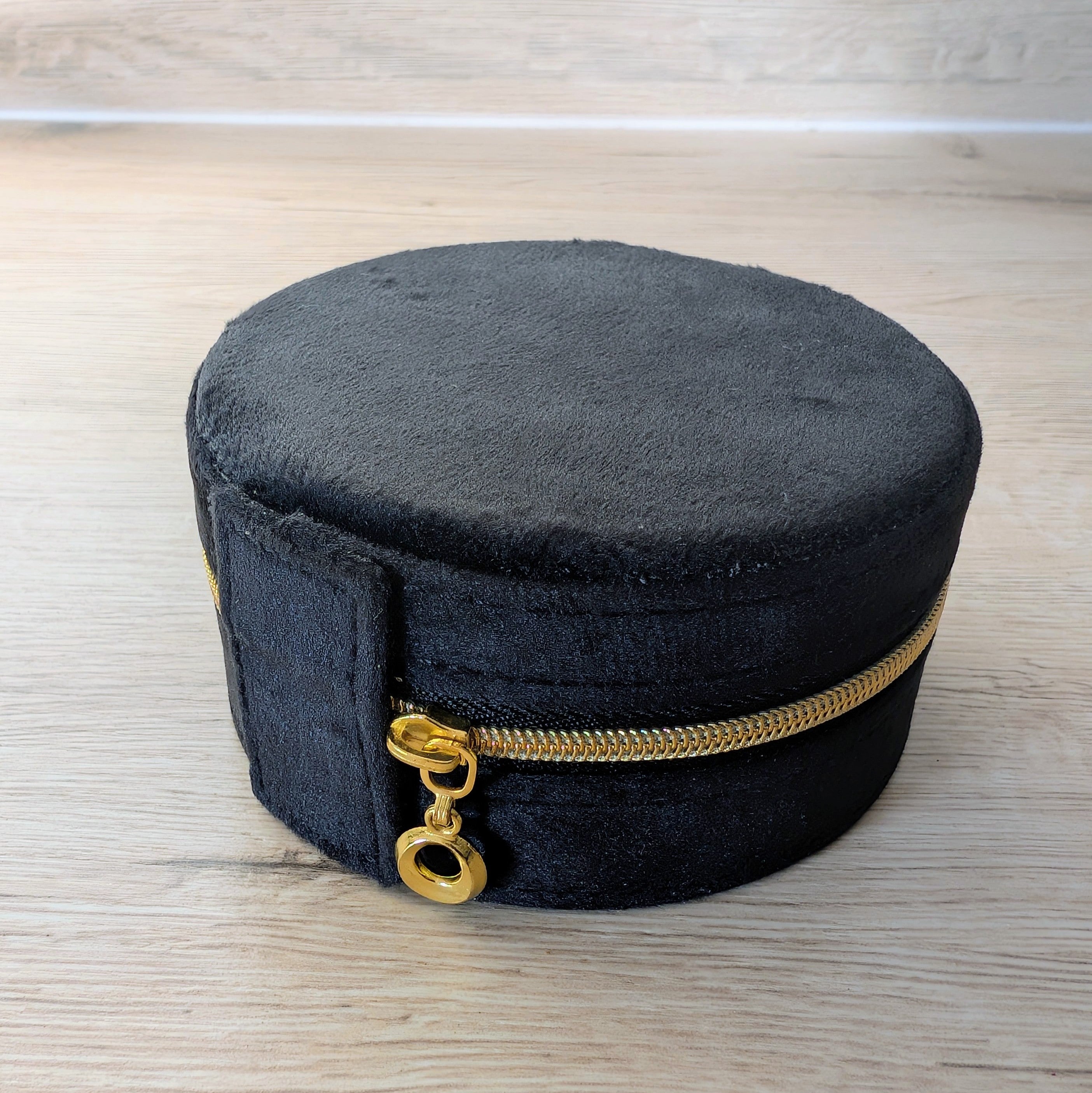 Schmuckcase – rund - schwarz