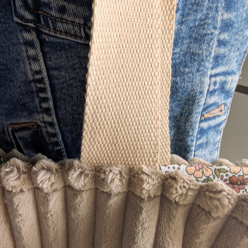 LOFT – Teddyplüsch Shopper in Cordoptik · Sand