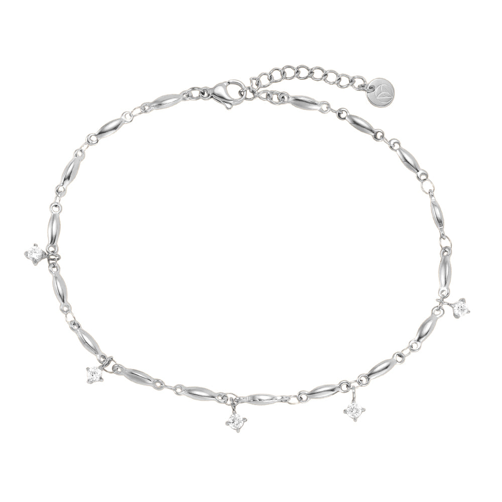 Fußkettchen "Sonnentanz" | Filigranes Fußkettchen mit Zirkonia von Dottilove