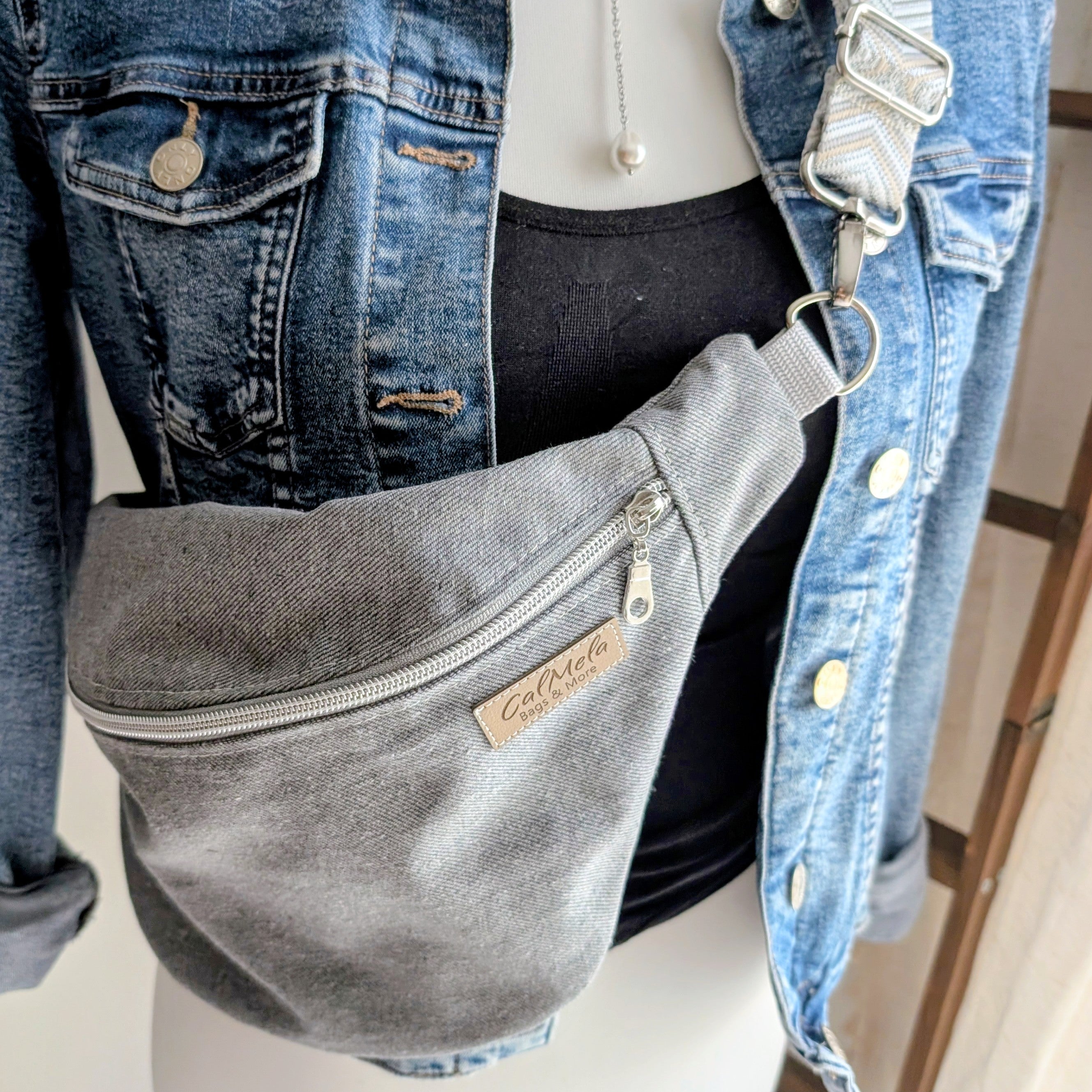 Big Crossbodybag „Grey Denim“