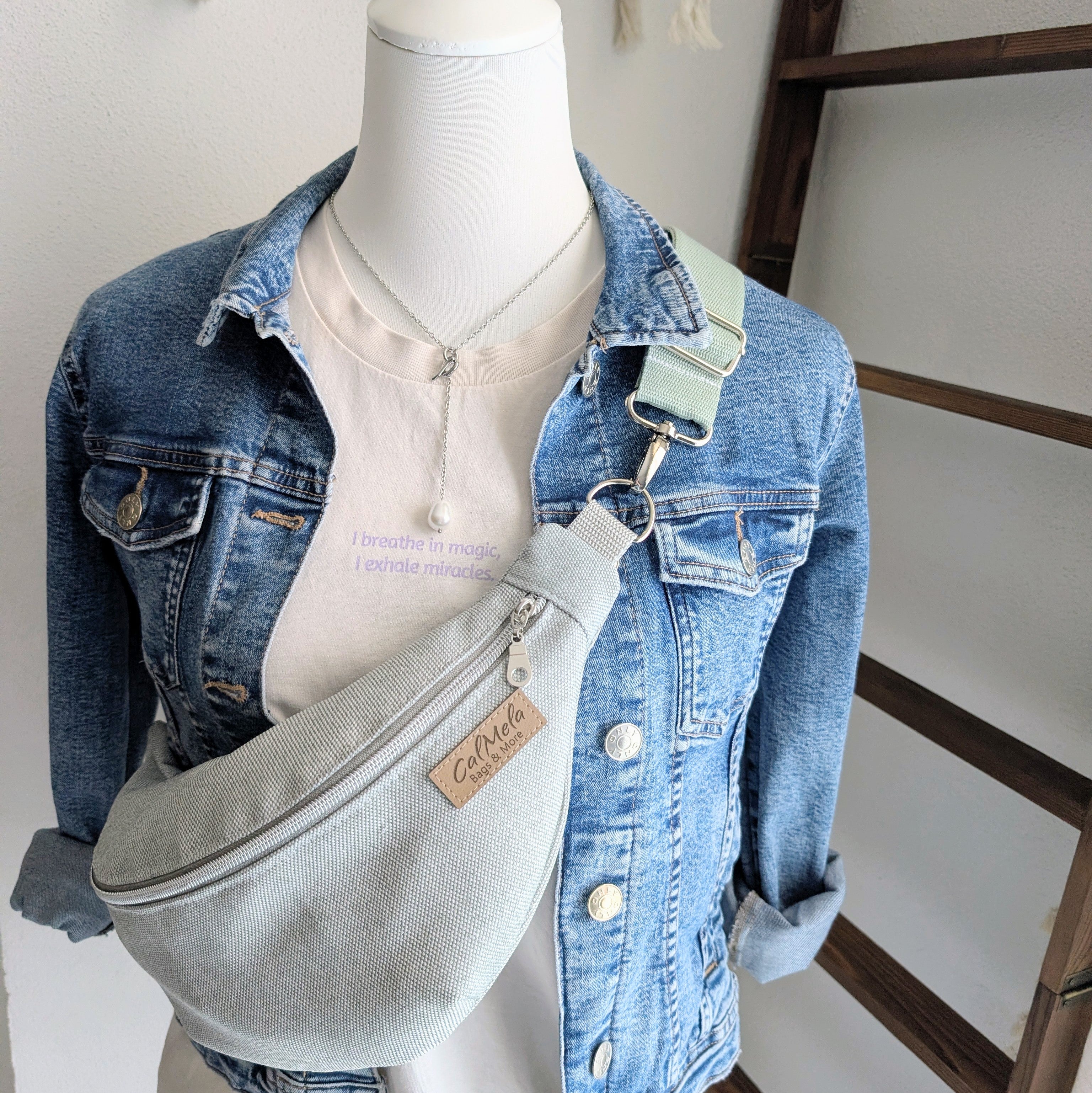 Crossbodybag – Canvas Grau