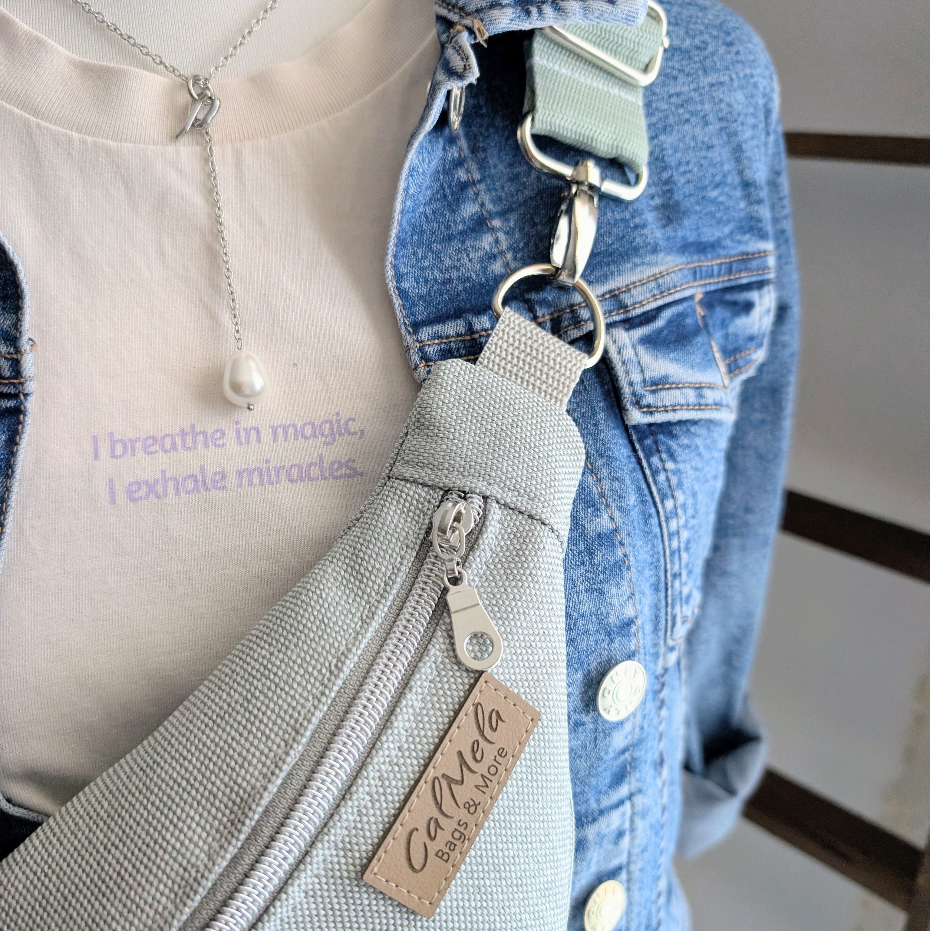 Crossbodybag – Canvas Grau