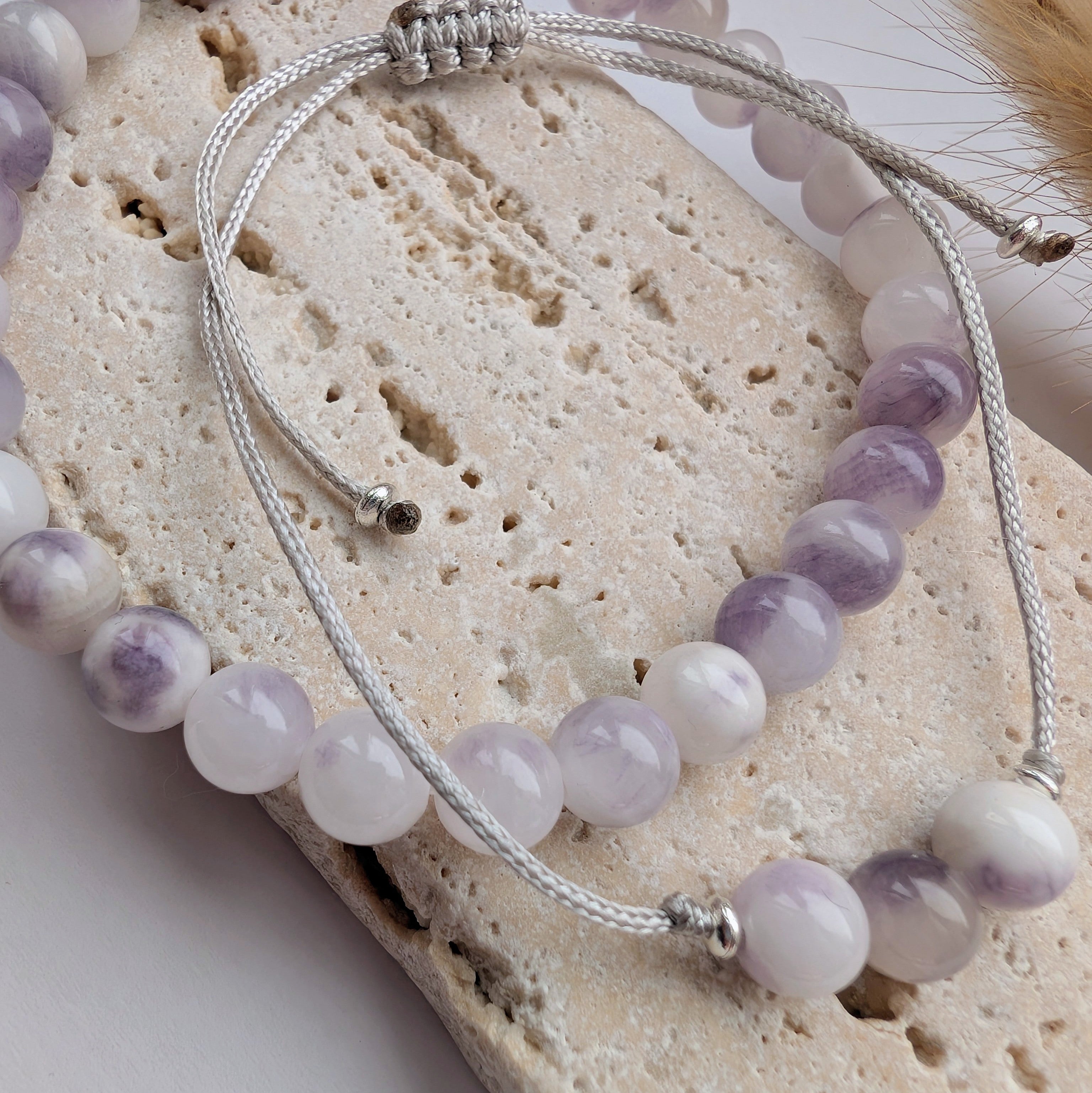Lilou – Natursteinarmbandset (Amethyst & Achat)