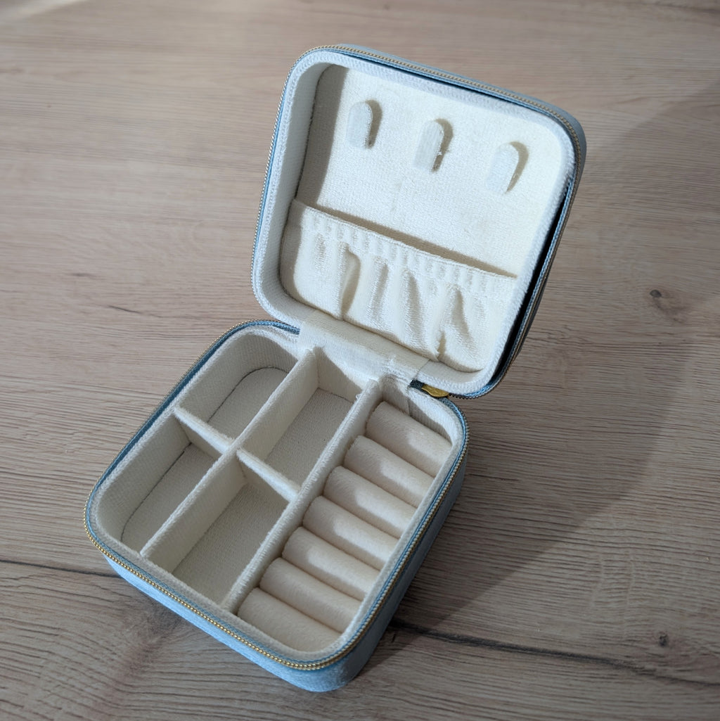 Schmuckcase – quadratisch - Hellblau