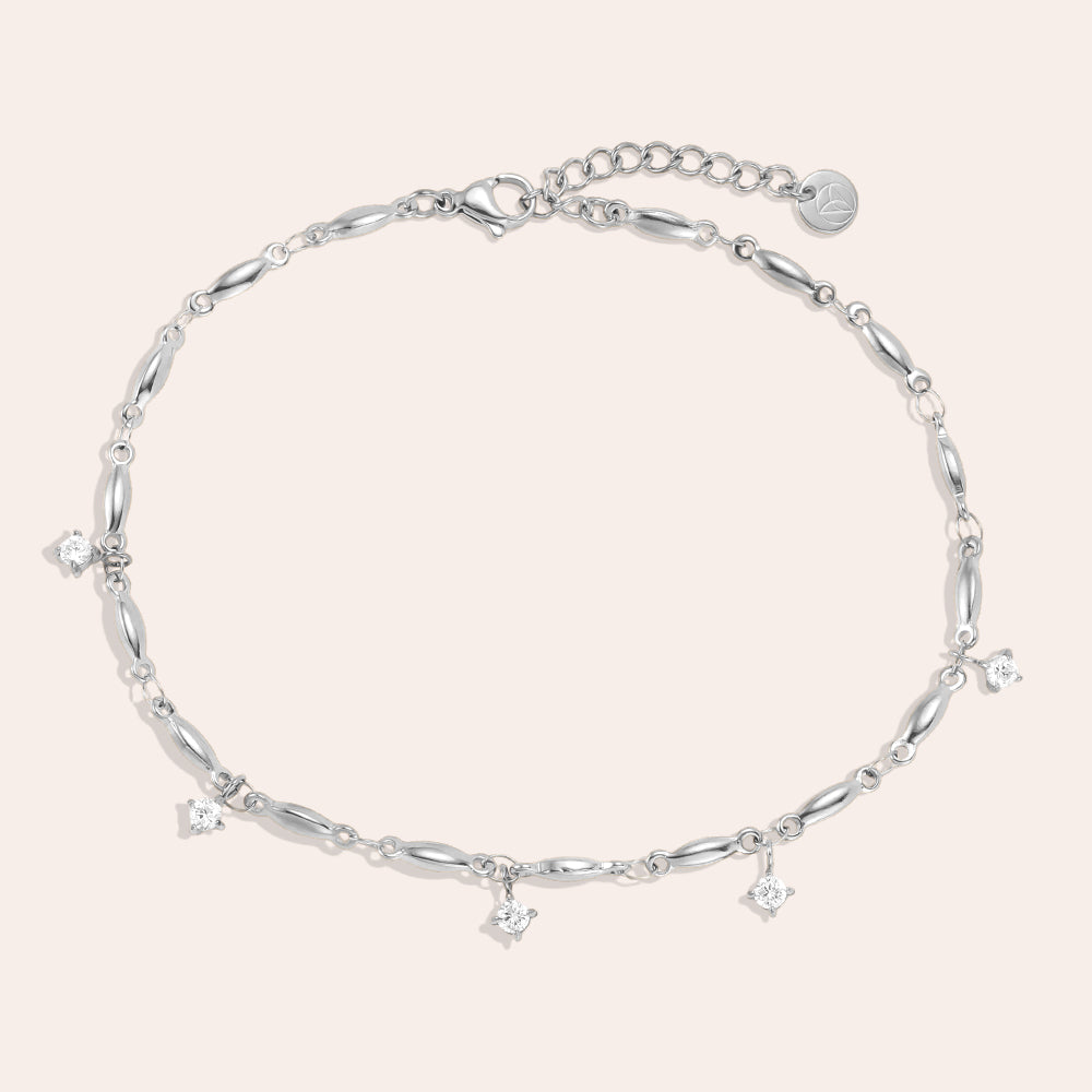 Fußkettchen "Sonnentanz" | Filigranes Fußkettchen mit Zirkonia von Dottilove